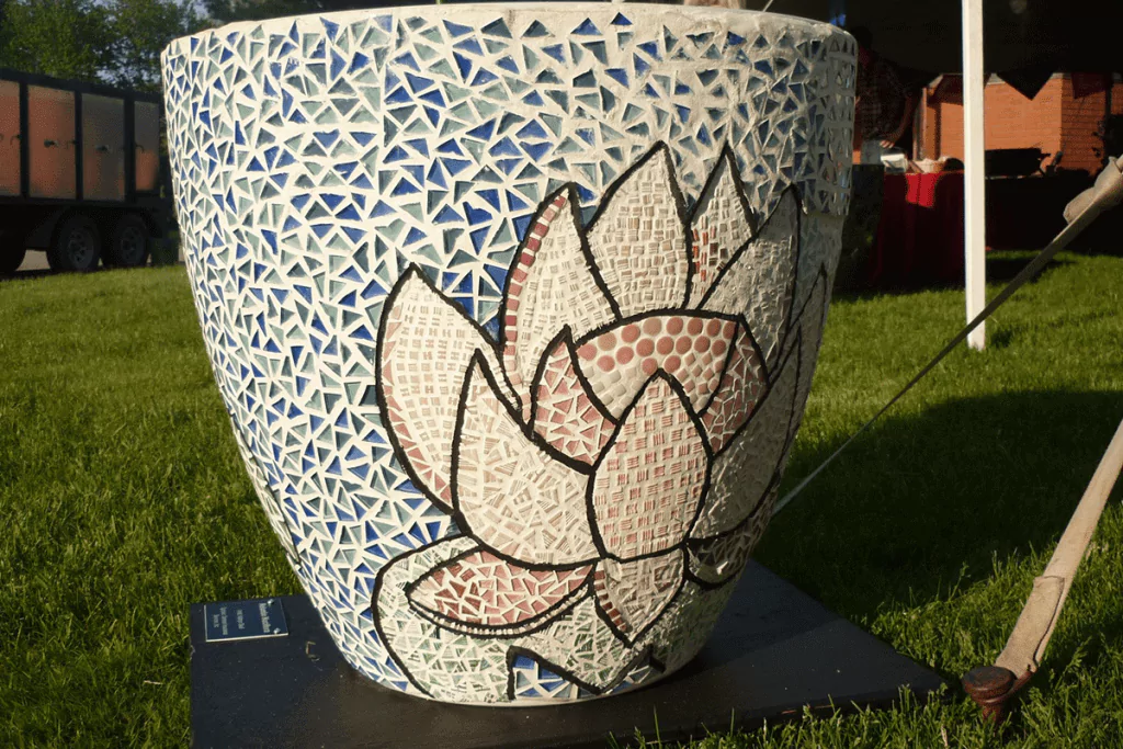 Mosaic Flower Pot Finished