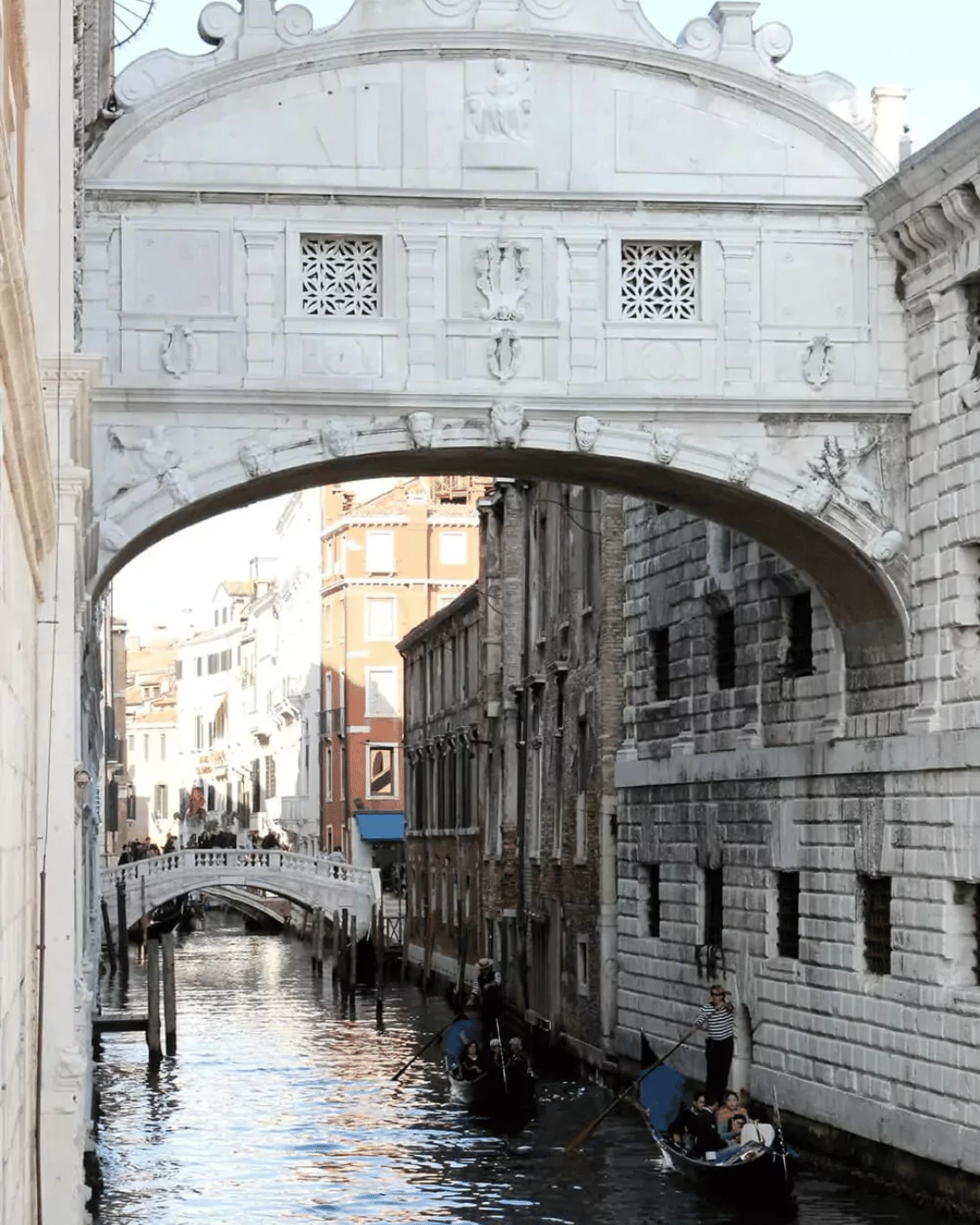 The Bridge of Sighs in Venice, Italy