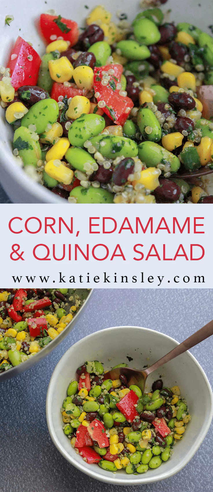 Corn Edamame and Quinoa Salad