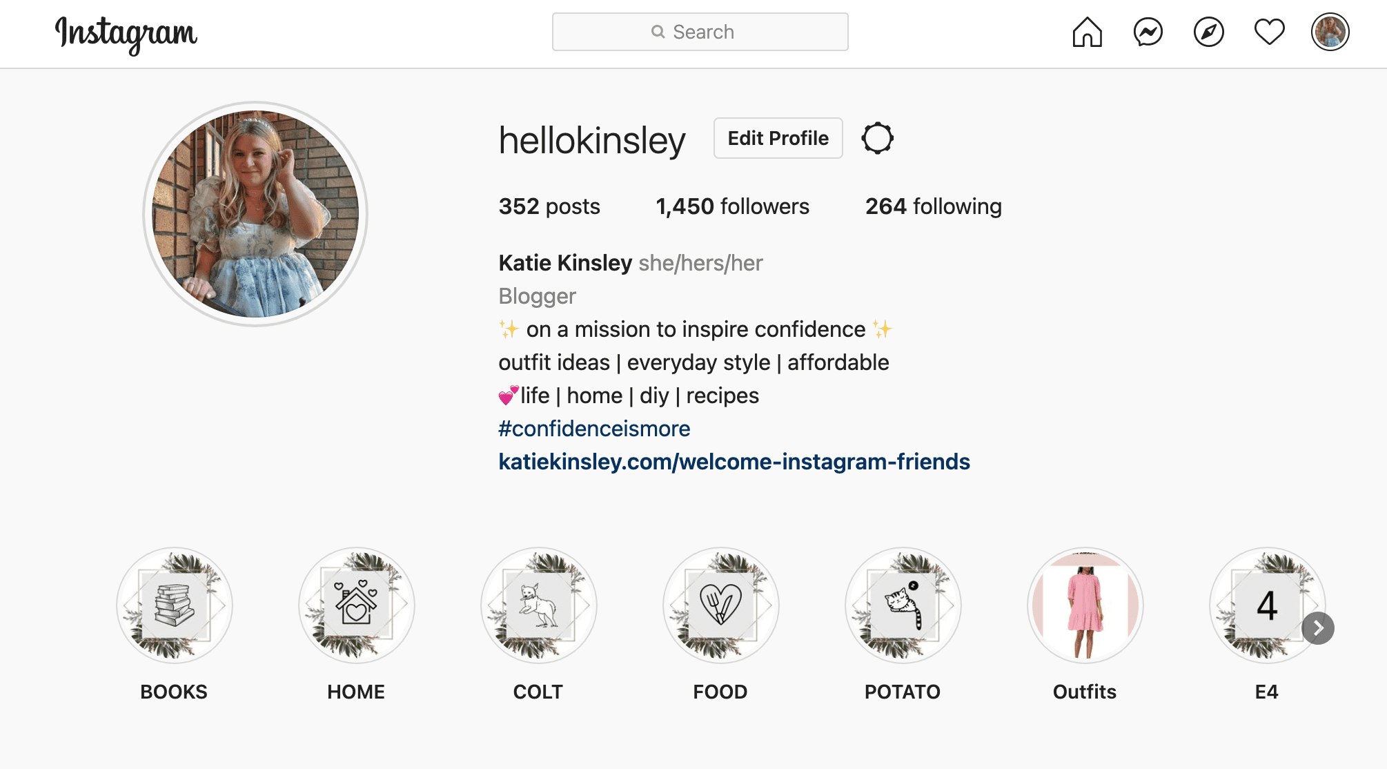Hellokinsley Instagram Bio
