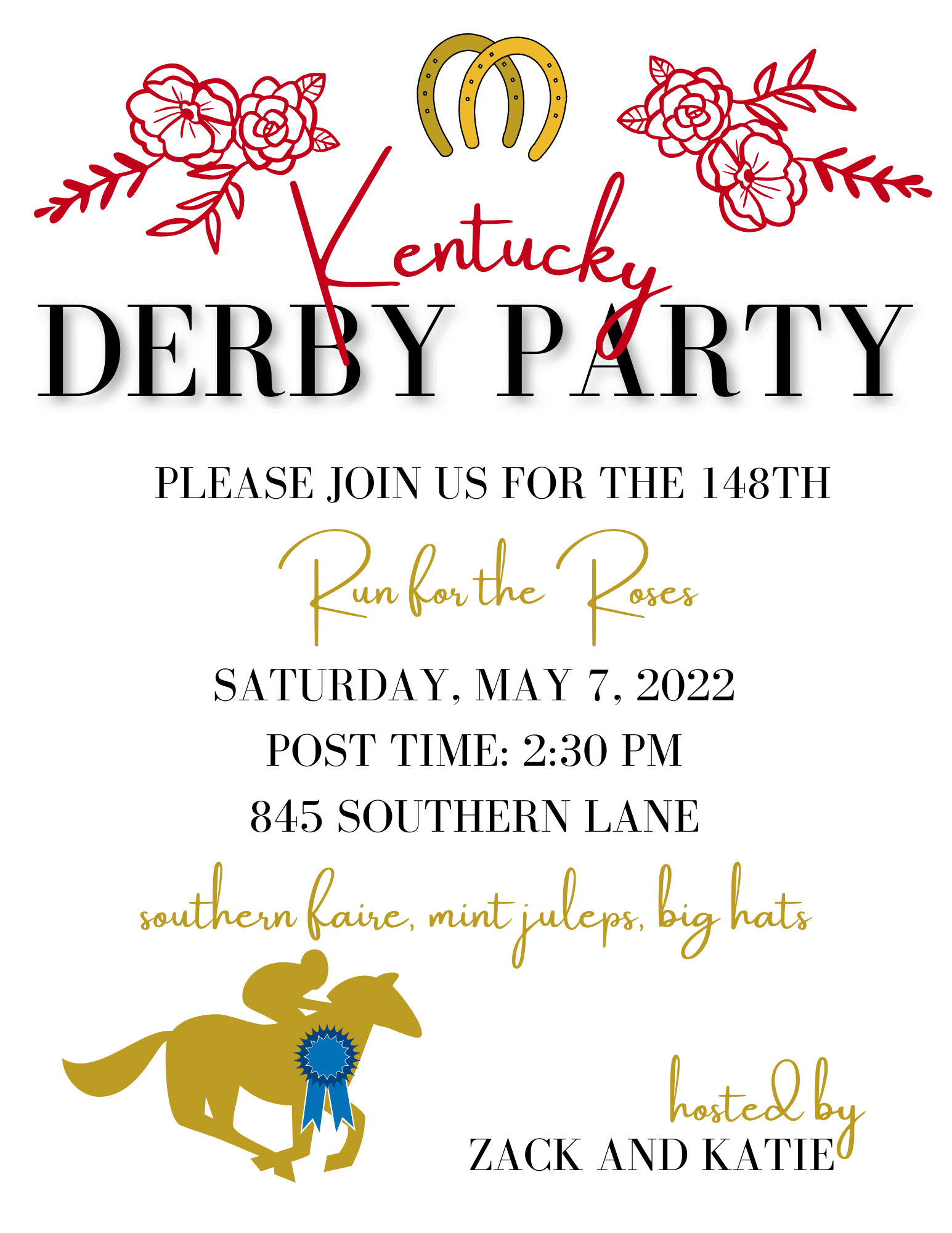 Kentucky Derby Invitation