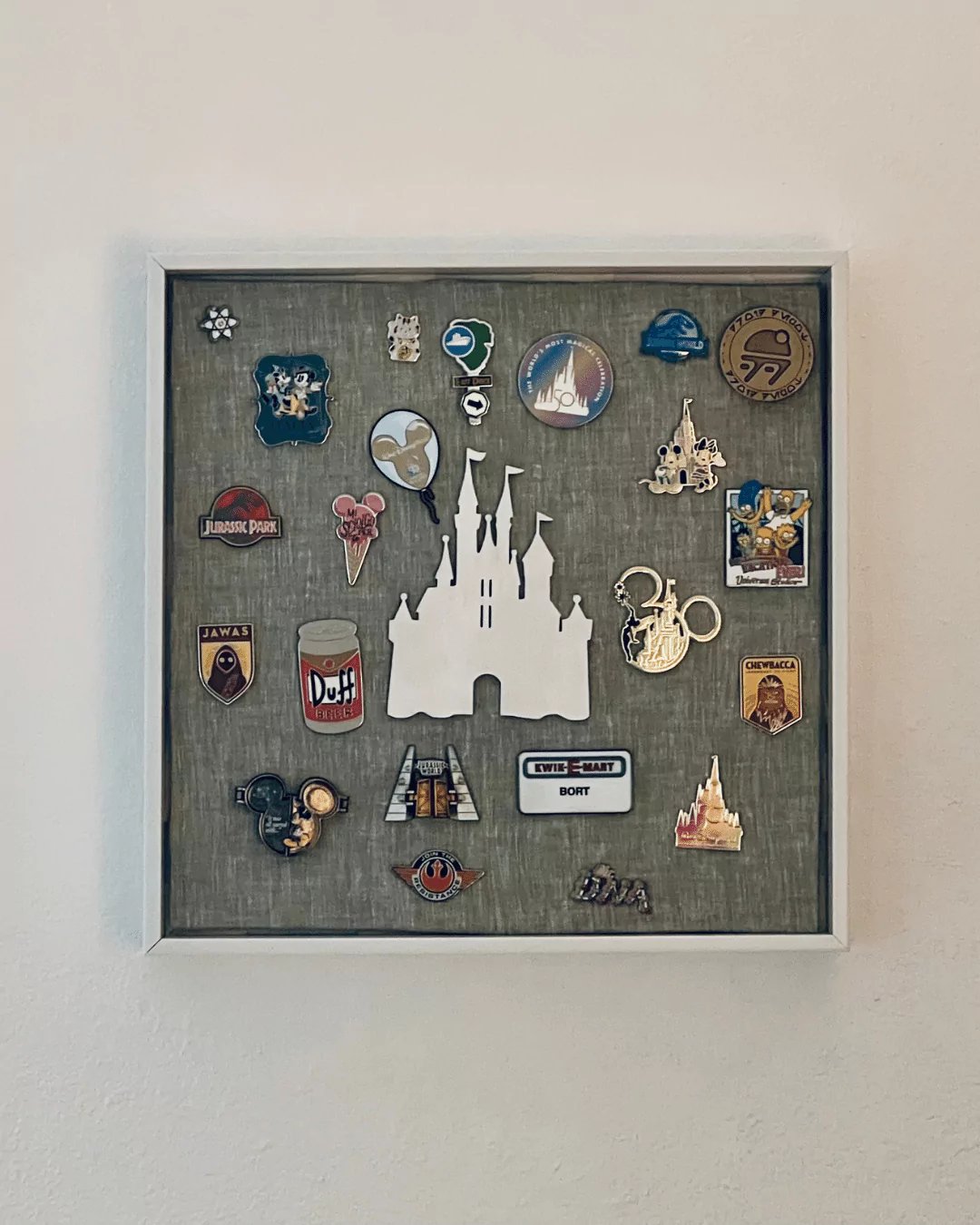 Floating Frame Disney Pin Collection Display Board | DIY