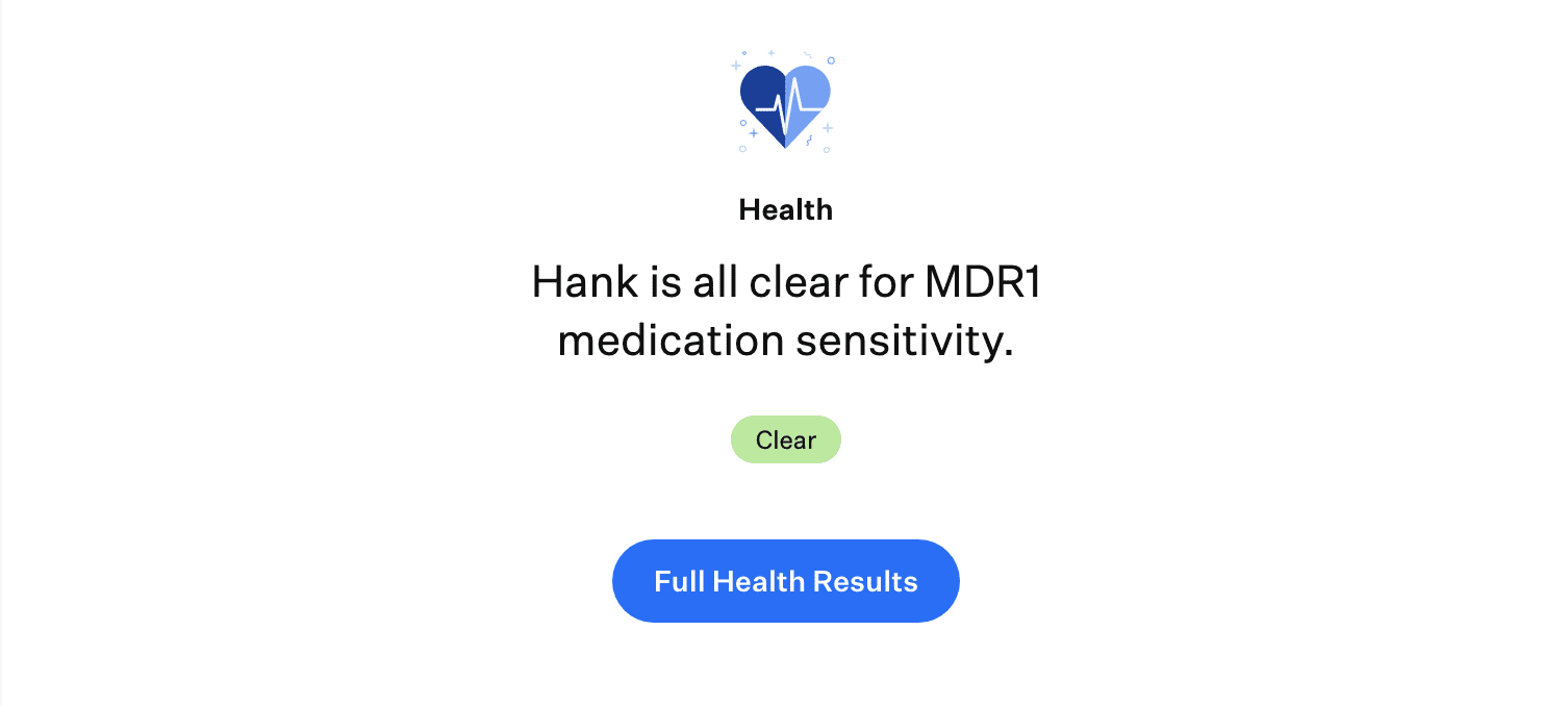 Wisdom Panel Hank's Health