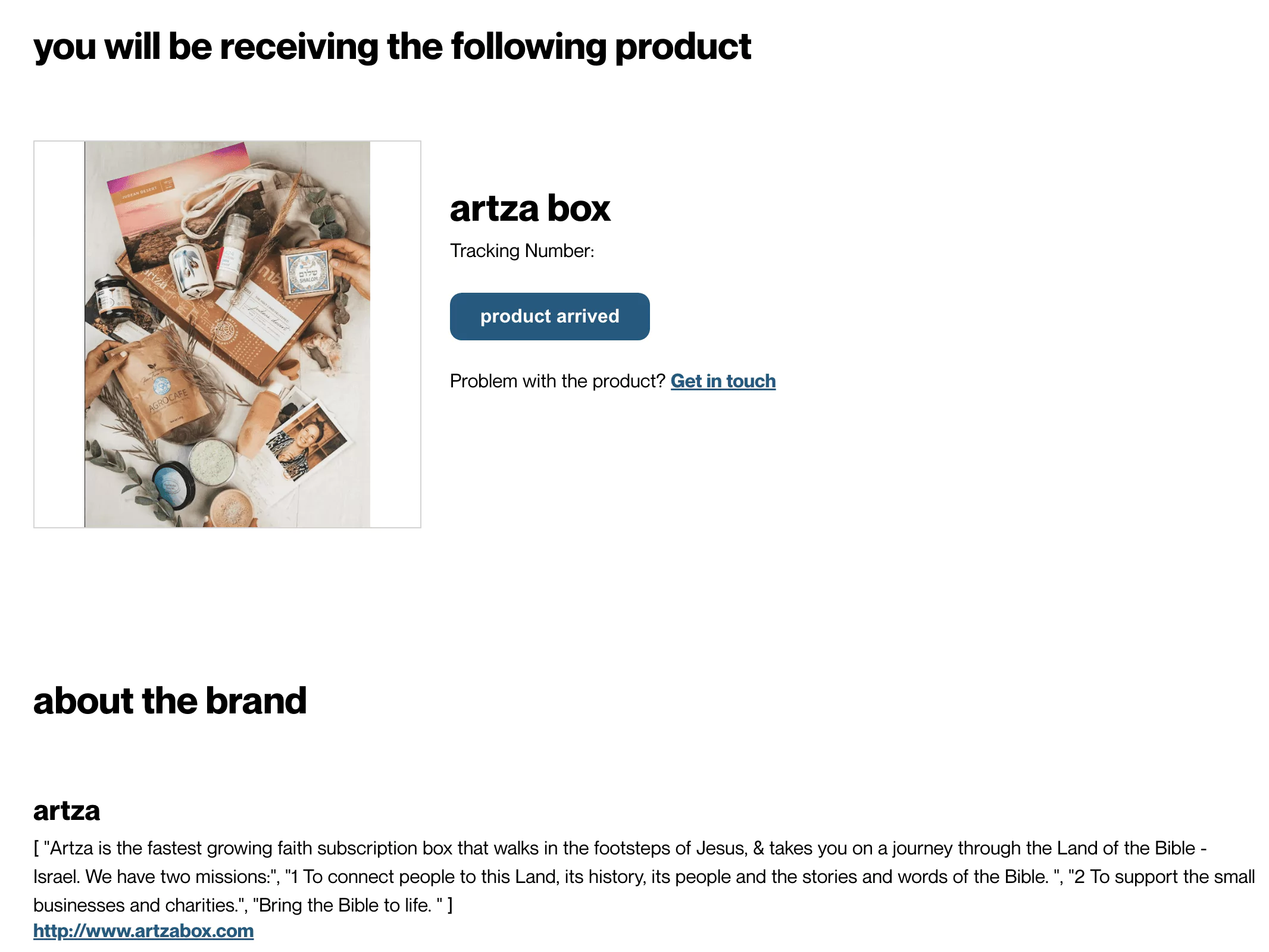 Artza product and brand overview