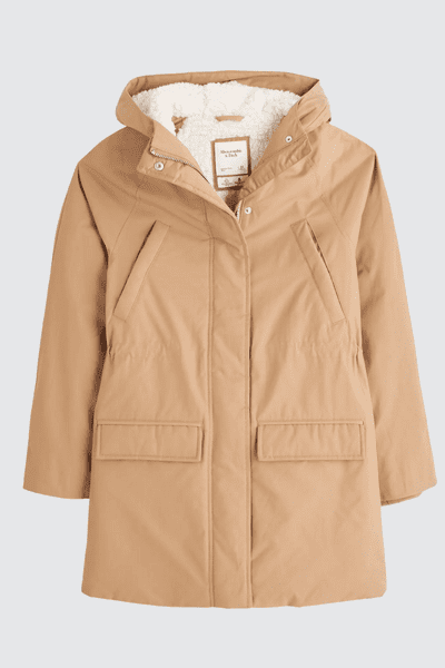 Sherpa-Lined Parka Brown