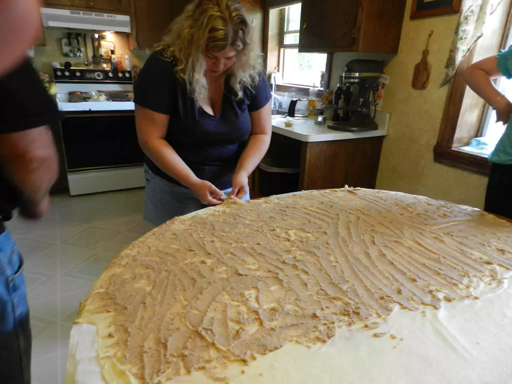 begin to roll the dough