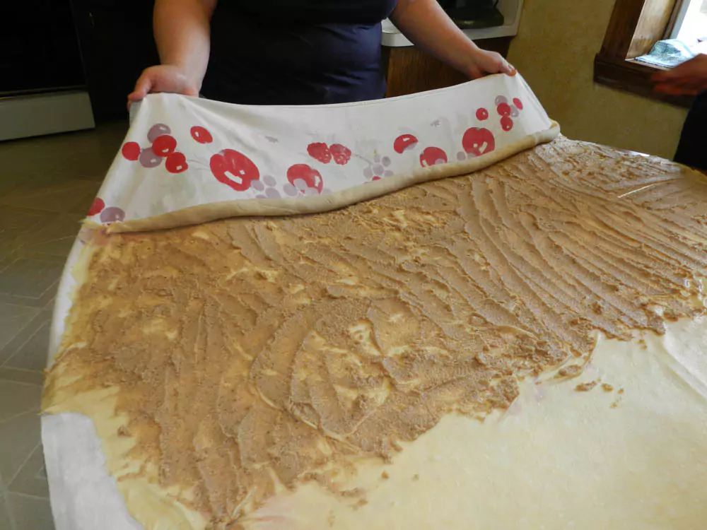 rolling the pastry
