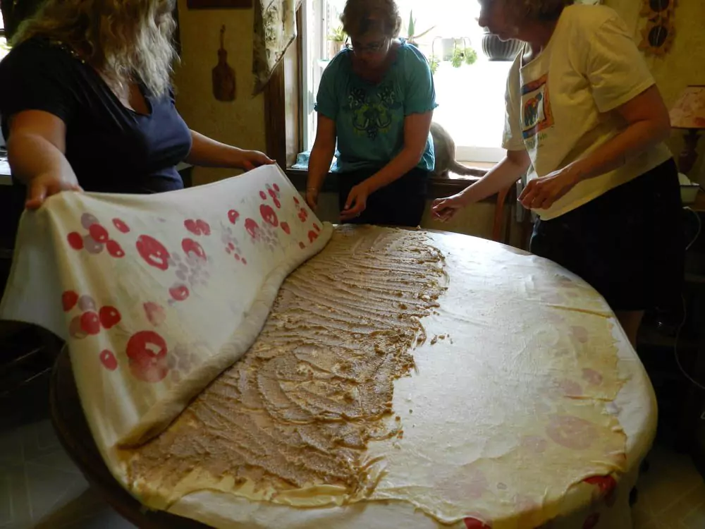 rolling the pastry