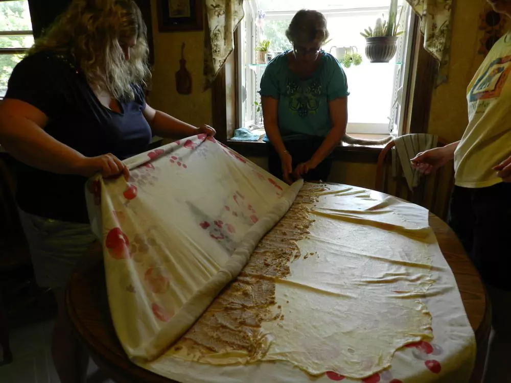 rolling the pastry