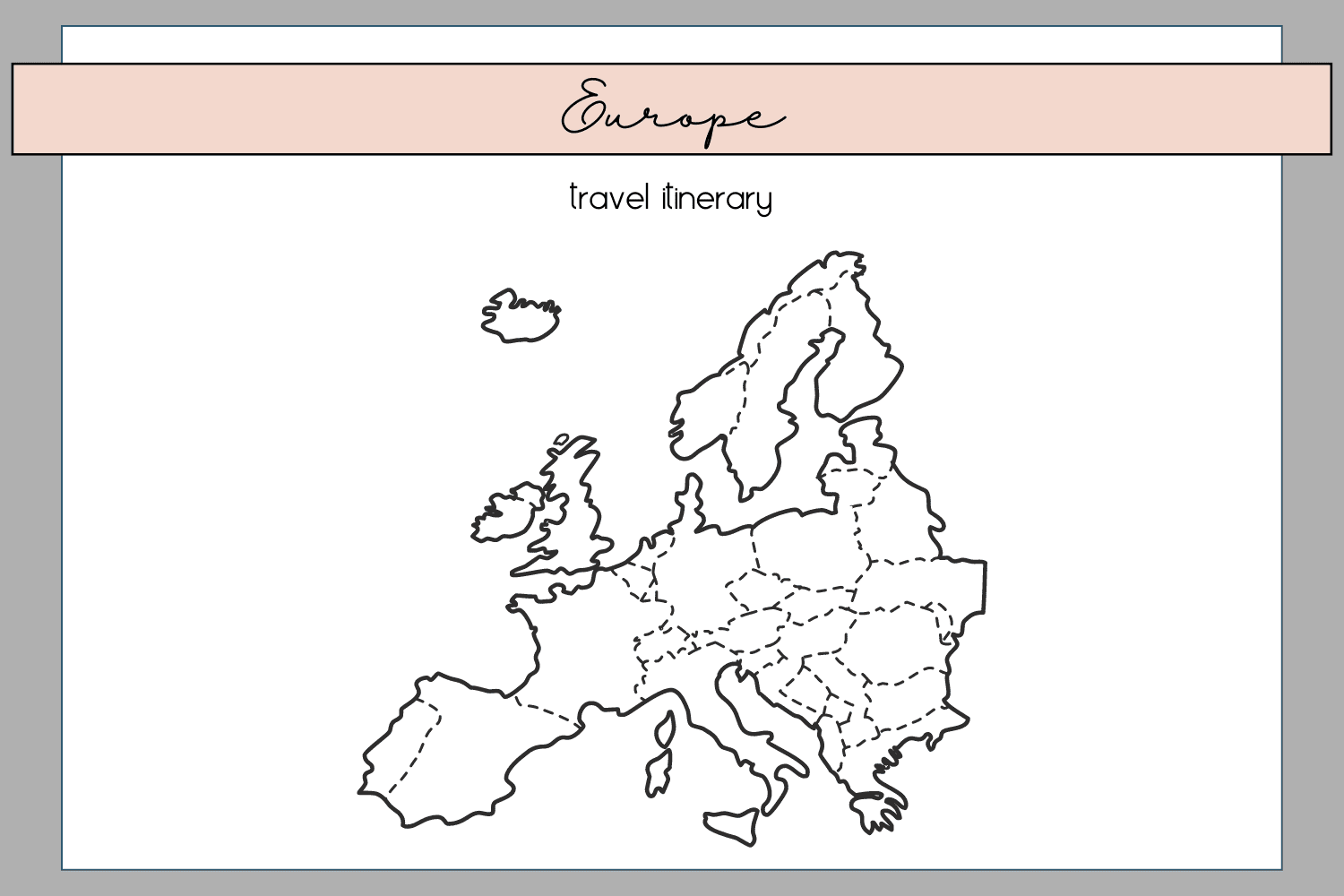 Europe travel itinerary
