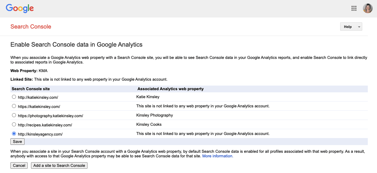 Enable Search Console Data in Google Analytics