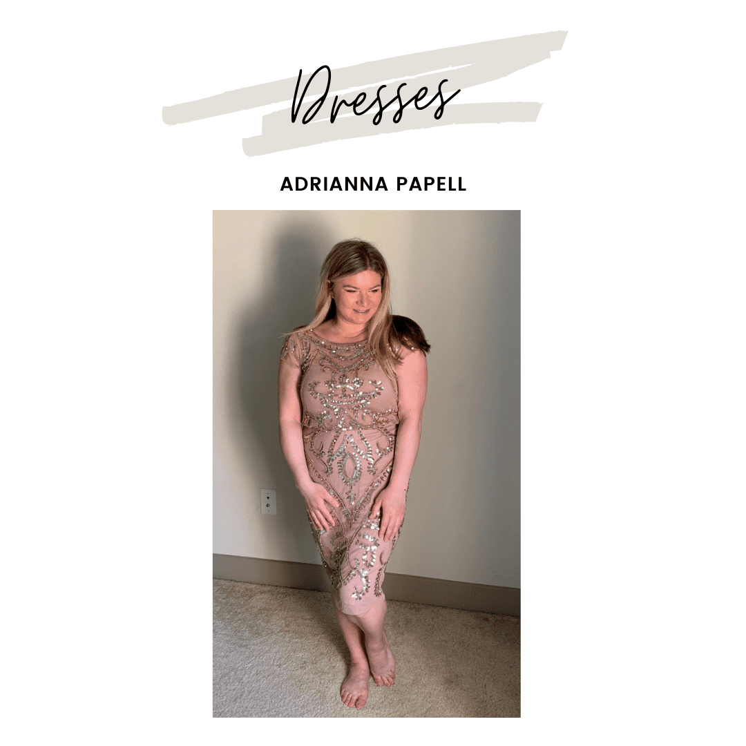 Adrianna Papell Beaded Blouson Sheath Dress on Amazon
