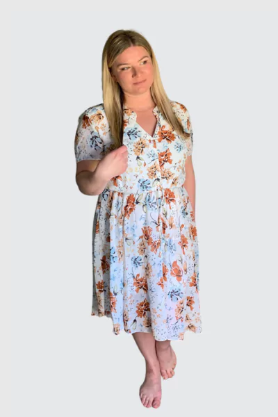 BTFBM Dress Floral Print Swing Dress