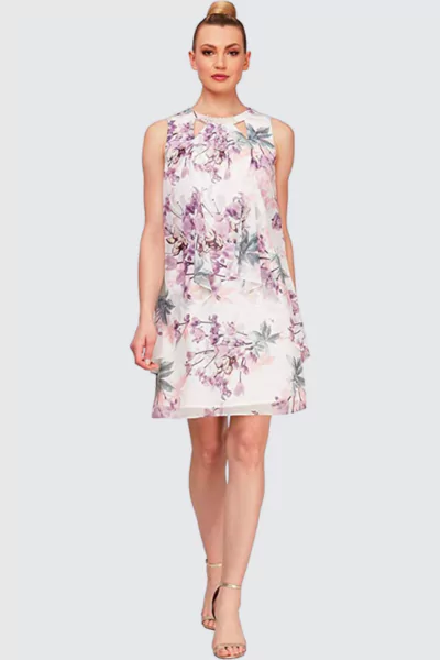 S.L. Fashions Sleeveless Cutout Pearl Neck Dress