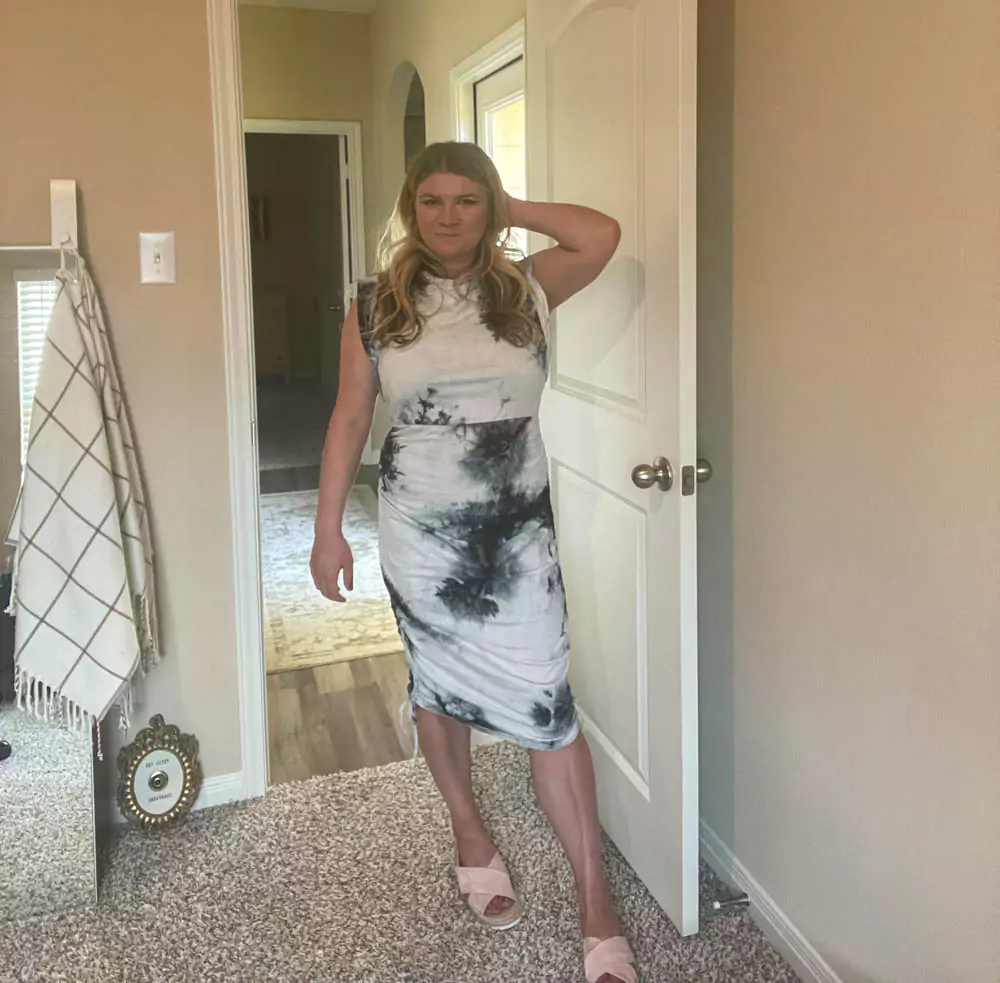 BTFBM Women Casual Summer Dresses Crew Neck Sleeveless Relaxed Tops Sexy Bodycon Ruched Drawstring Bottom Plain Dress