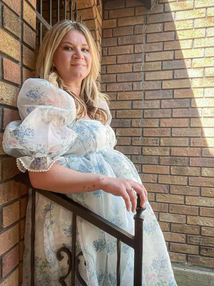 Dallas Dreamhaus brick back Katie Kinsley Selkie Puff Sleeve Dress