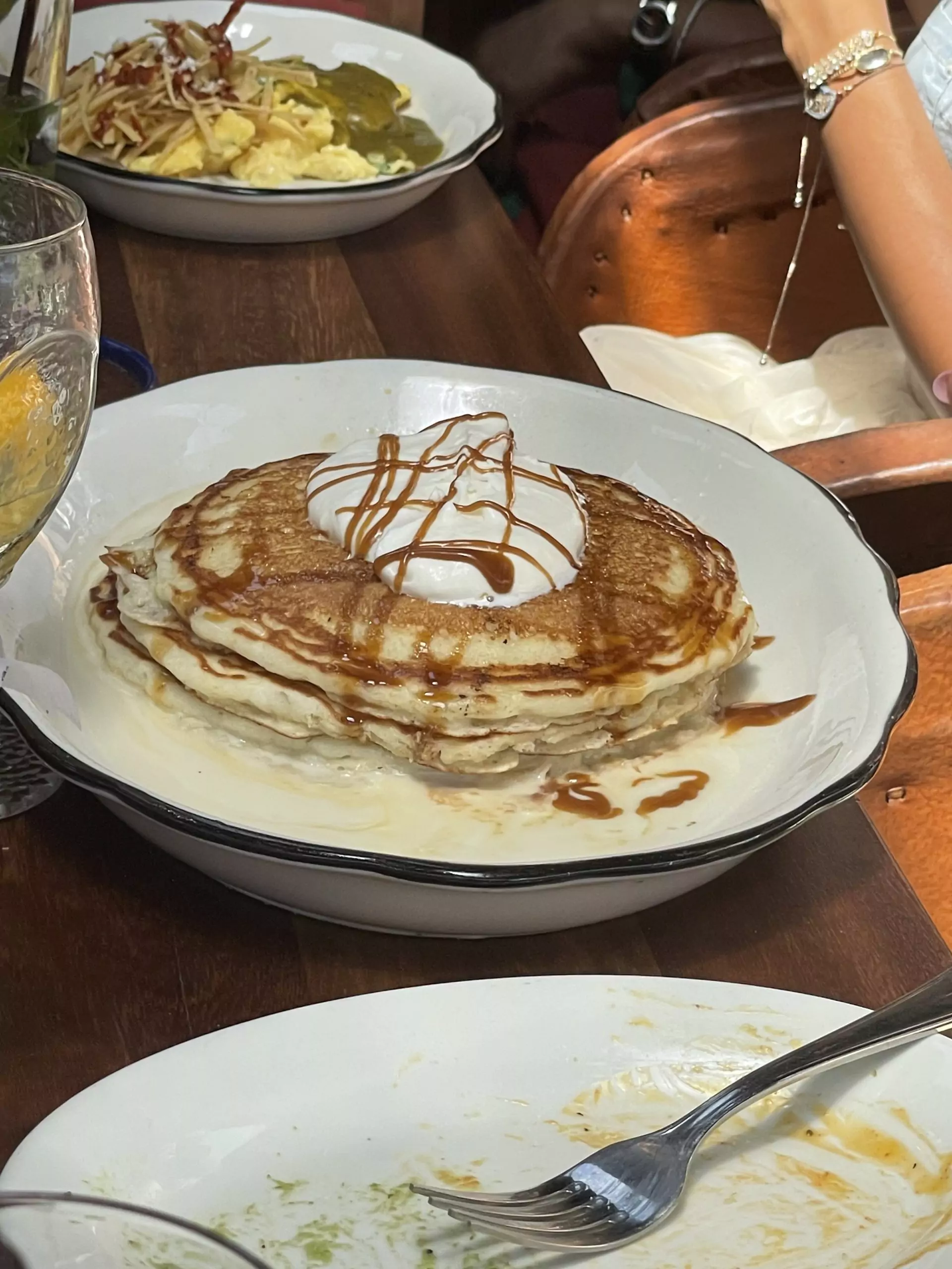 Joe Leo Fine Tex Mex tres lechee pancakes