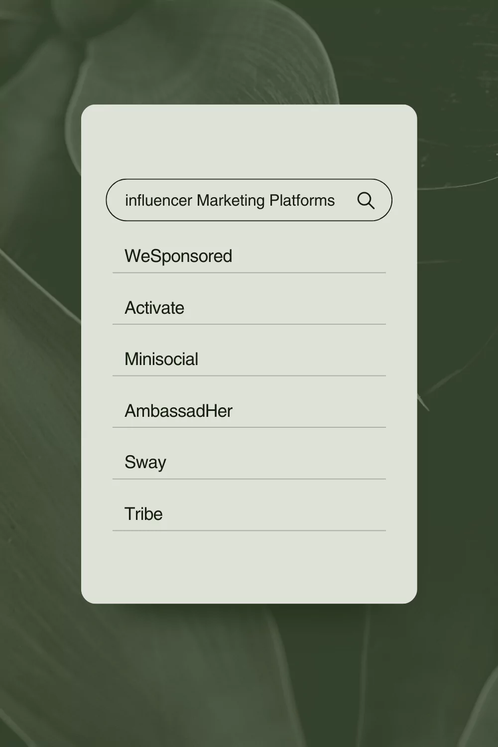 influencer marketing platforms