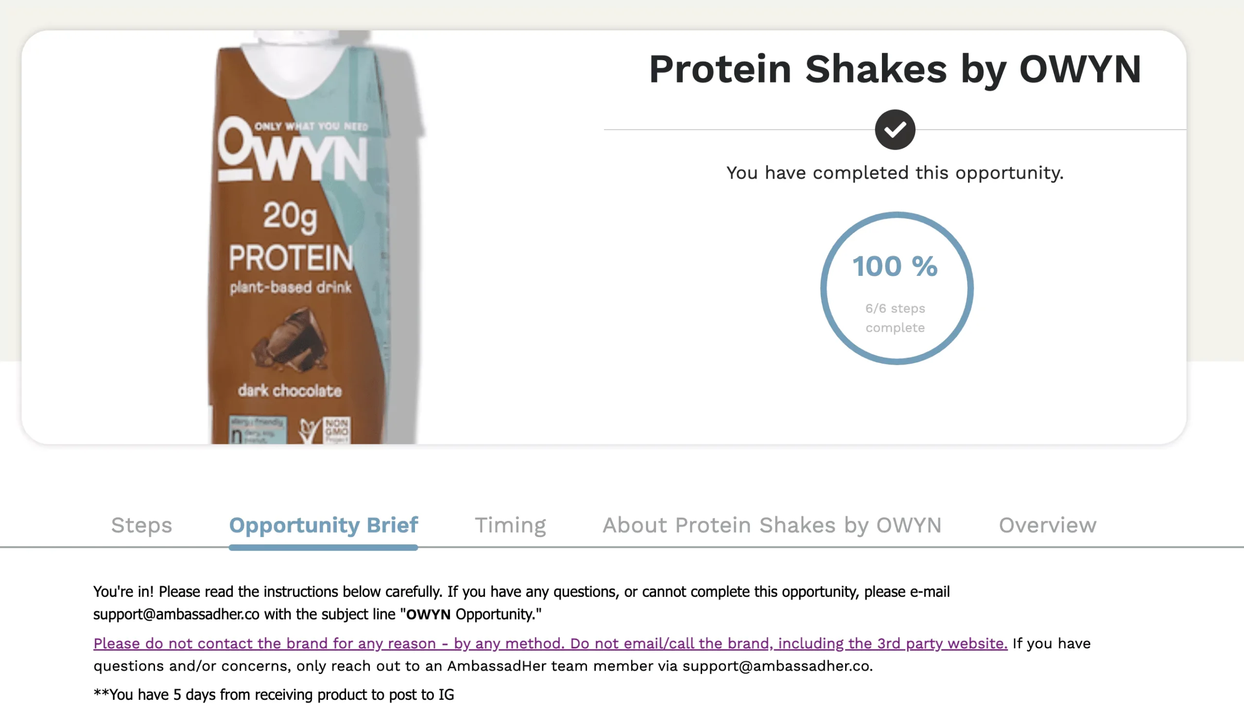 AmbassadHer opportunity brief