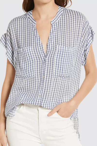 Rails Mel Patch Pocket Gingham Button-Up Shirt