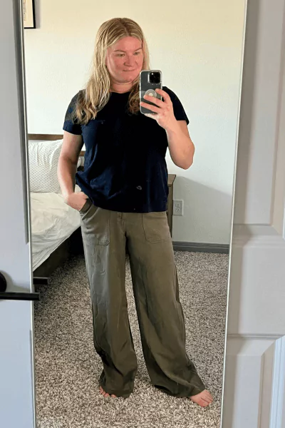 American Eagle Jeans Review Dreamy Drape Stretch Super High-Waisted Baggy Wide-Leg Pant