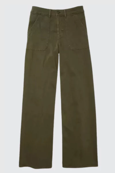 American Eagle Jeans Review AE Dreamy Drape Stretch Super High-Waisted Baggy Wide-Leg Pant