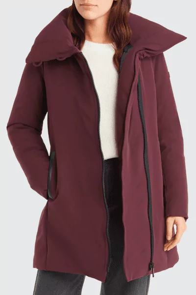 Asymmetric Zip Water Repellent Parka