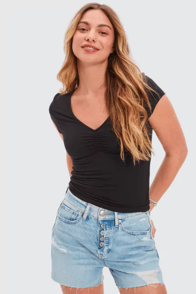 AE Soft & Sexy Cinch-Front Tee