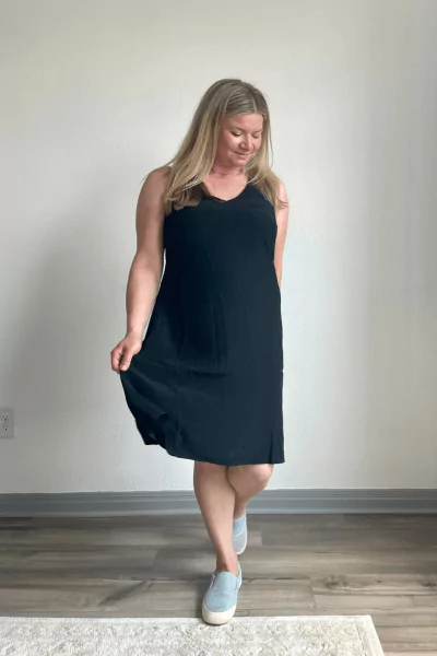 Criss Cross Back Swing Dress