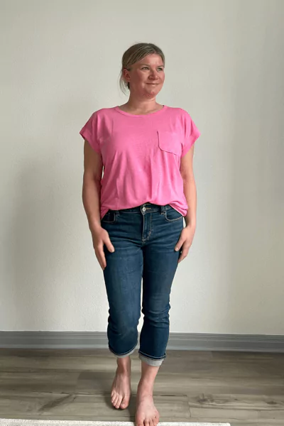 Linen Blend Pocket Tee