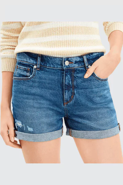 LOFT Mid Rise Denim Roll Shorts.png