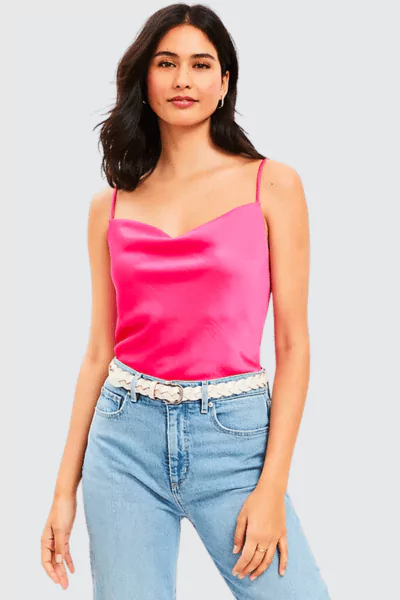 LOFT Satin Cowl Neck Cami