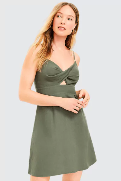 LOFT Twist Cutout Cami Dress