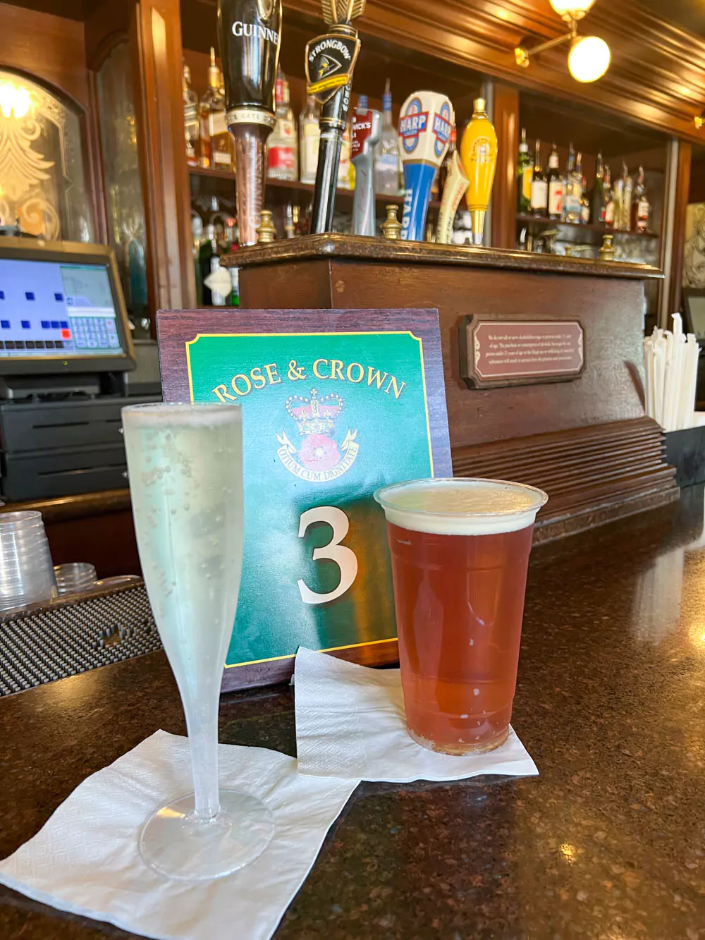 Drinks at the Rose and Crown