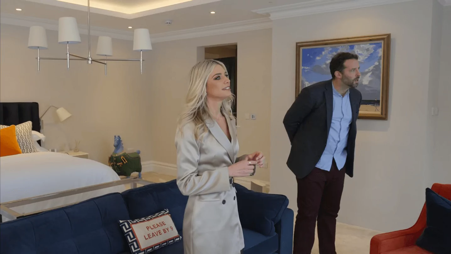 Buying London Season 1 Episode 3 H&M Beige Double Breasted Satin Blazer Dress