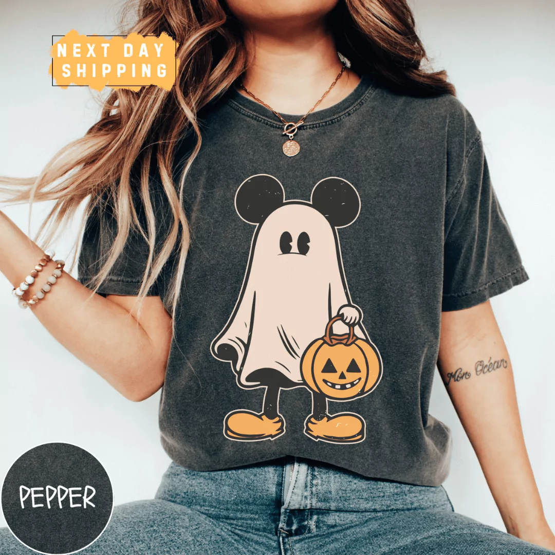 Halloween Disney World Shirts - ghost mickey