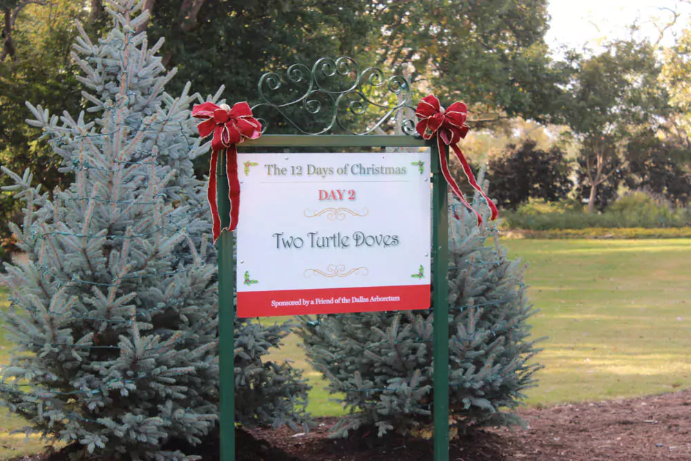 Dallas Arboretum 12 Days of Christmas Two Turtle Doves