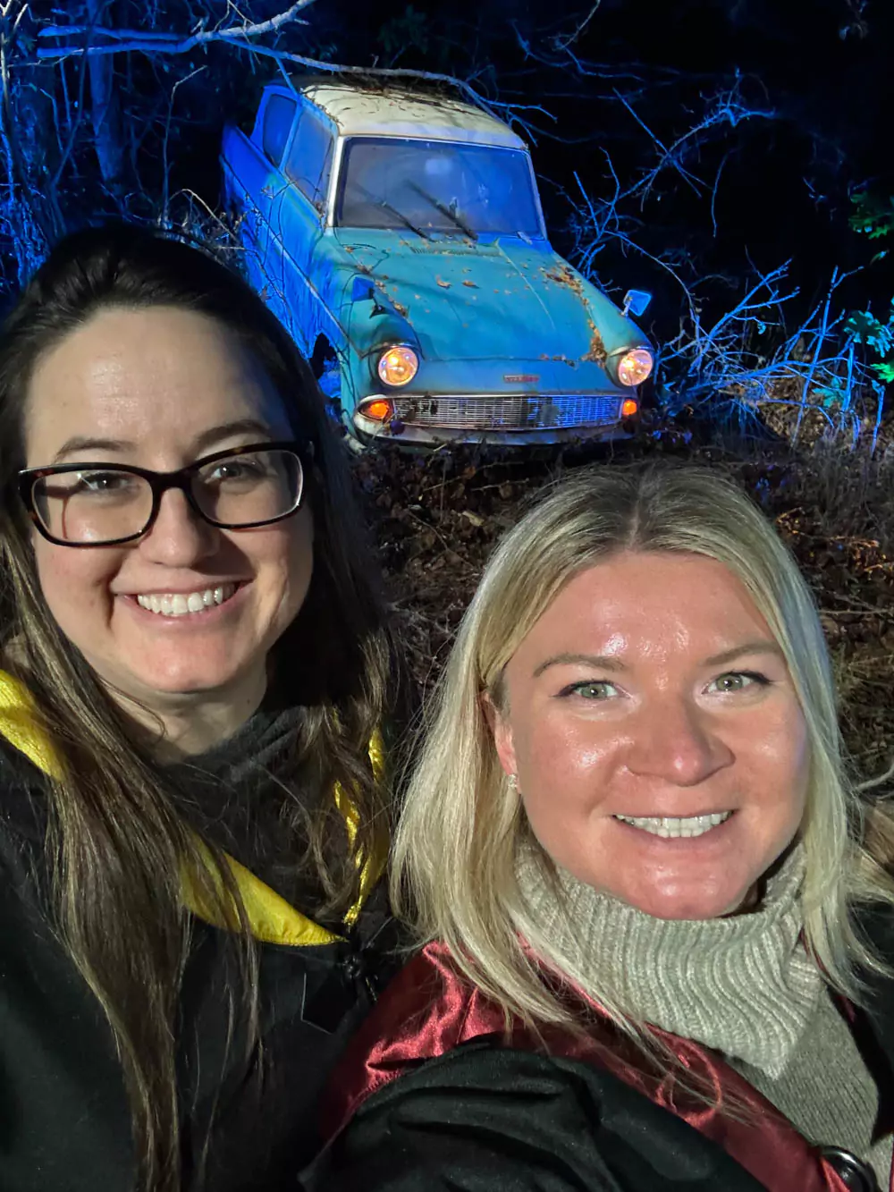 Harry Potter Forbidden Forest Experience Katie and Rachael Flying Car