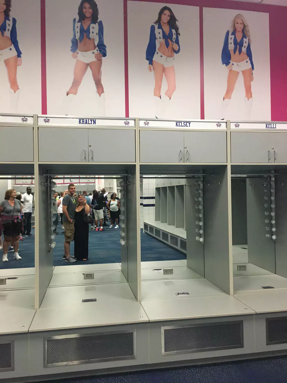 Texas Arlington AT&T Stadium Dallas Cowboys Cheerleaders Locker Room
