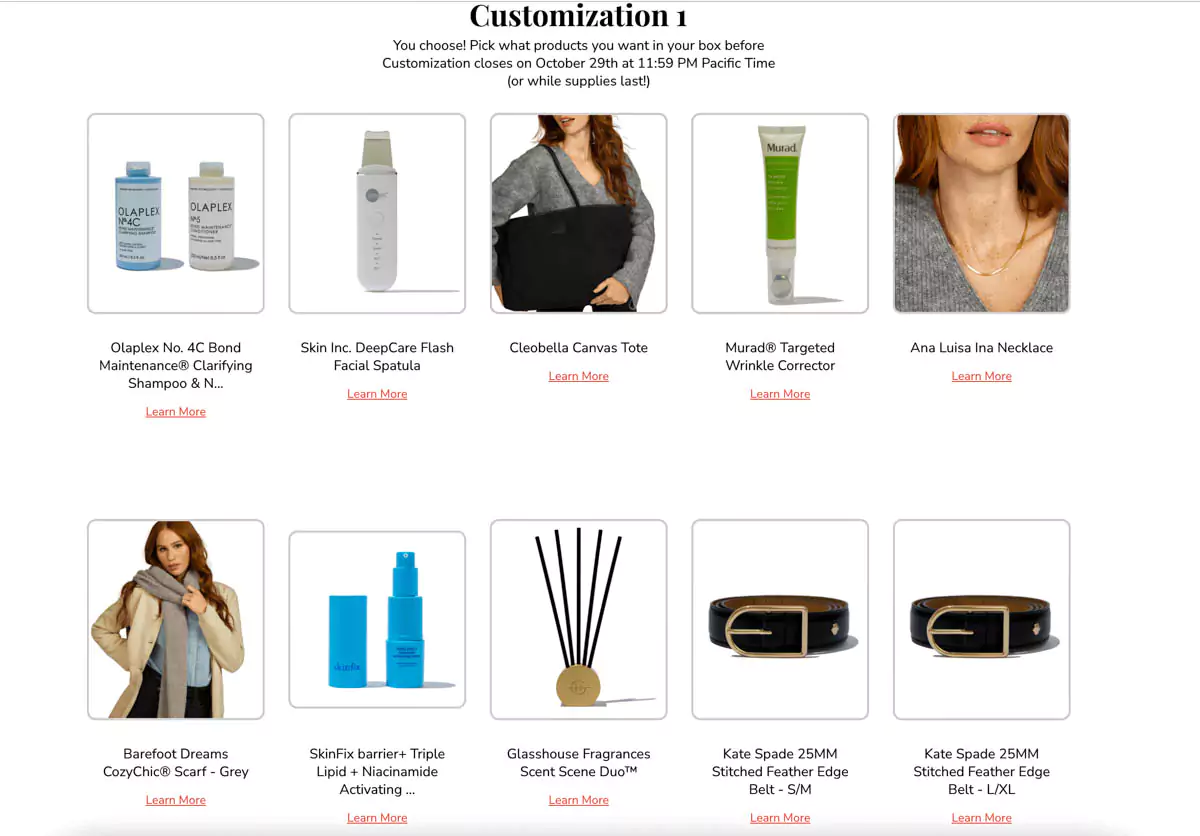 FabFitFun Winter 2024 Box Review FabFitFun Winter 2024 Box Review Customization 1