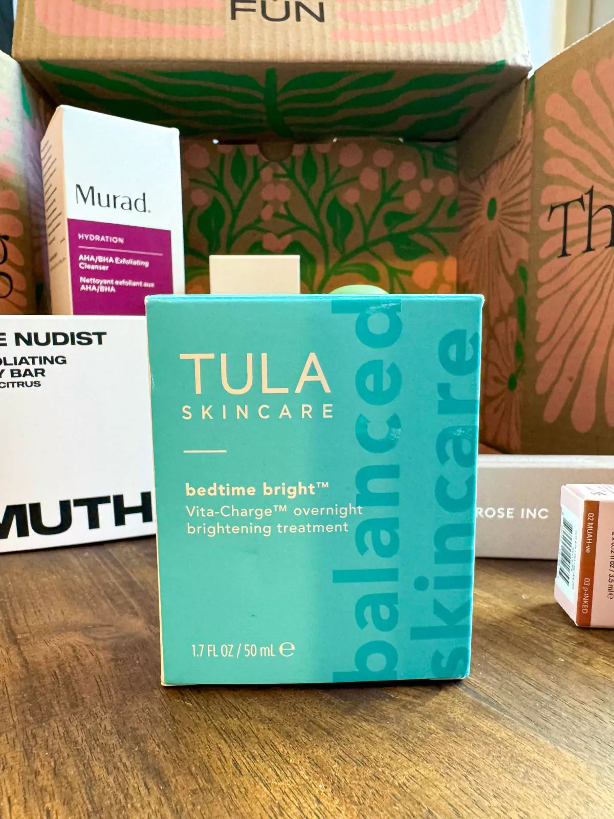 FabFitFun Spring 2025 Box Review TULA Skincare Bedtime Bright Vita-Charge Overnight Brightening Treatment
