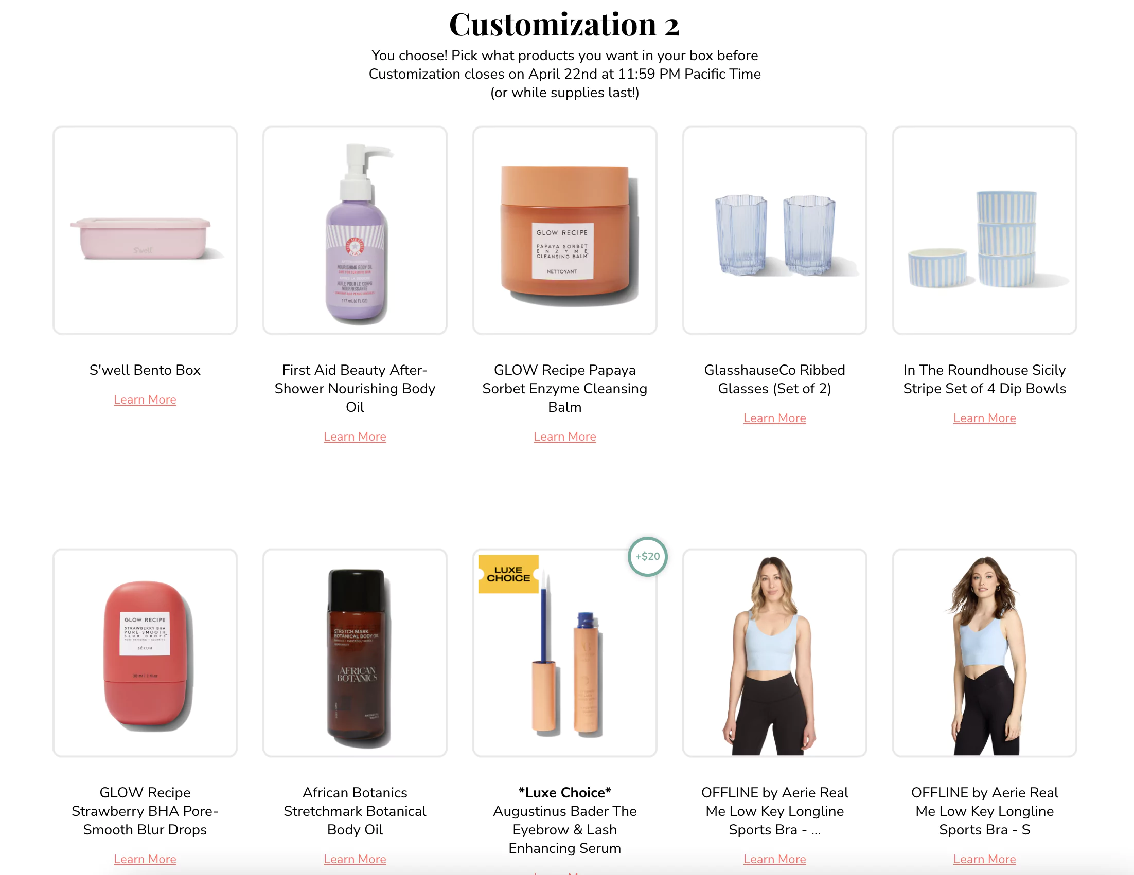 The FabFitFun Summer 2025 Box Customization 2