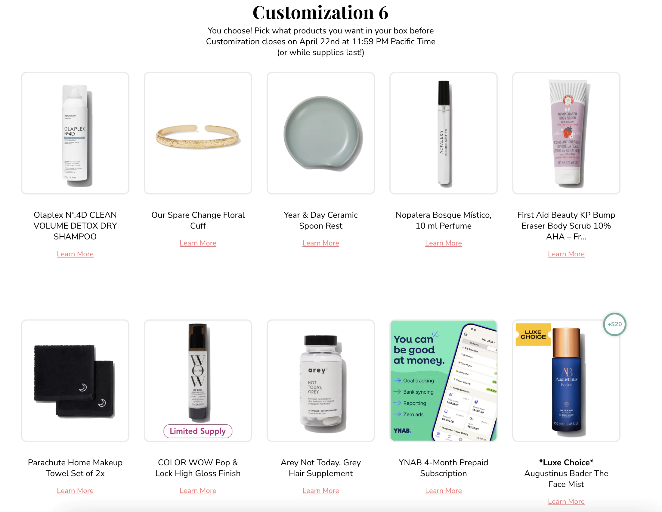 The FabFitFun Summer 2025 Box Customization 6